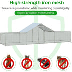 AECOJOY Grande pollaio in metallo con gabbia per polli in metallo