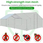 AECOJOY Grande pollaio in metallo con gabbia per polli in metallo