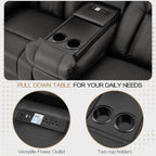 Divano reclinabile AECOJOY manuale per camper, divano reclinabile in PU per home theater con console