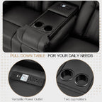 Divano reclinabile AECOJOY manuale per camper, divano reclinabile in PU per home theater con console