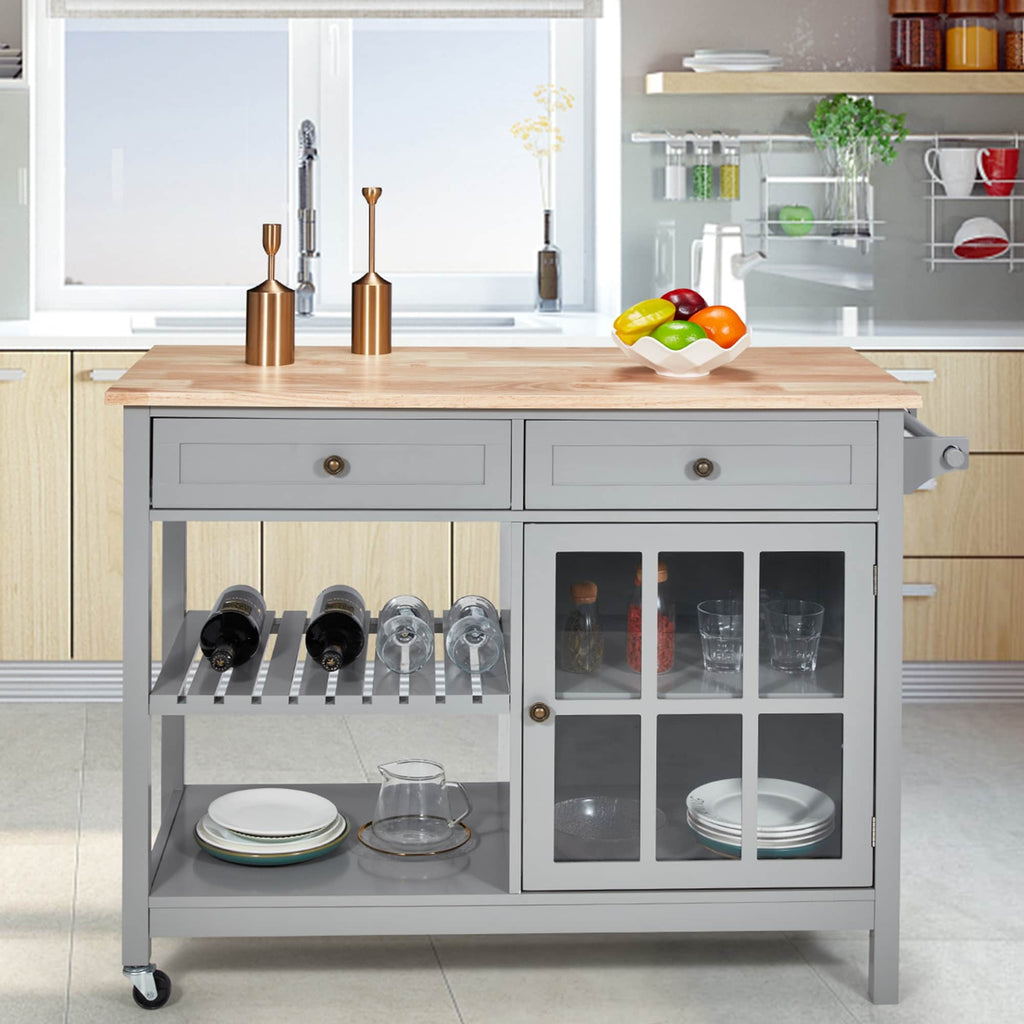 Carrello per microonde con isola da cucina mobile AVAWING 42
