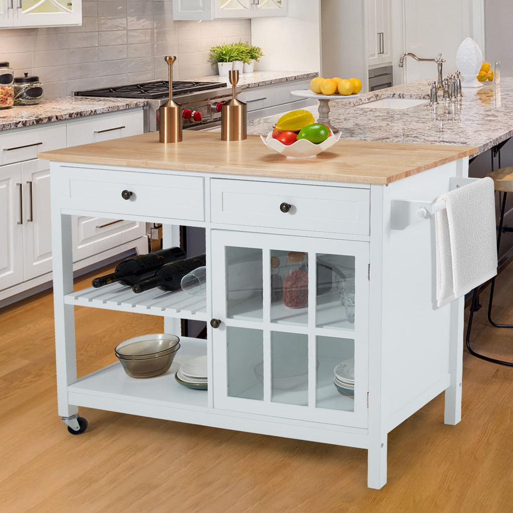 Carrello per microonde con isola da cucina mobile AVAWING 42