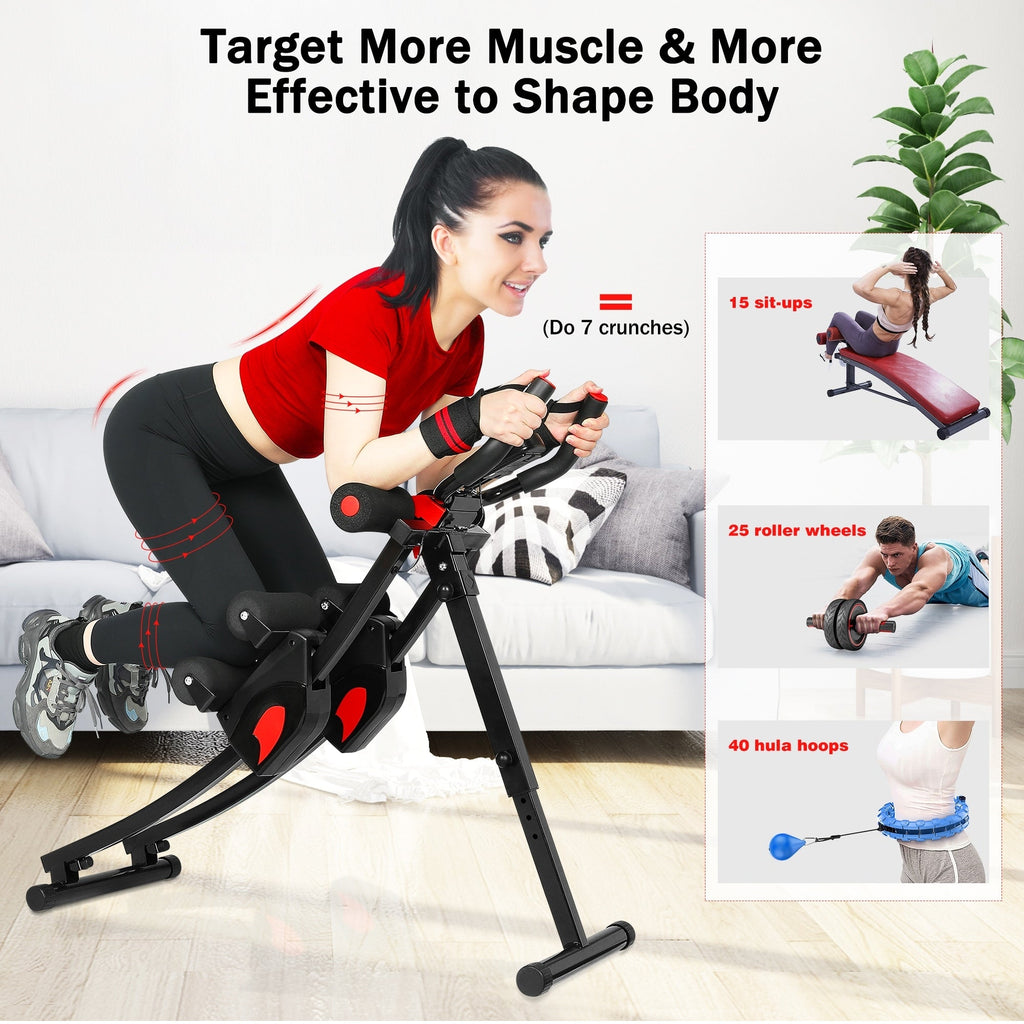 Ab Machine Pieghevole Core Addominali Esercizio Trainer Home Gym Fitness