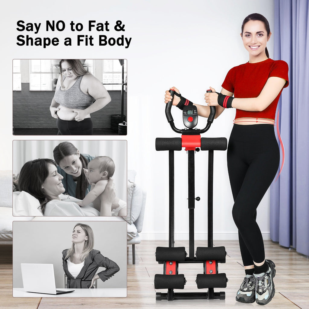 Ab Machine Pieghevole Core Addominali Esercizio Trainer Home Gym Fitness