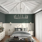 Lampadario a ruota di carro Acroma Farmhouse da 12 luci, 40 pollici, con UL - 40'' P x 138'' H