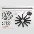 Lampadario a ruota di carro Acroma Farmhouse da 12 luci, 40 pollici, con UL - 40'' P x 138'' H