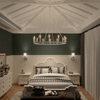 Lampadario a ruota di carro Acroma Farmhouse da 12 luci, 40 pollici, con UL - 40'' P x 138'' H