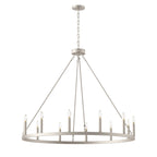Lampadario a ruota di carro Acroma Farmhouse da 12 luci, 40 pollici, con UL - 40'' P x 138'' H