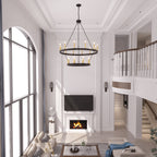 Lampadario Acroma da 20 luci moderno stile fattoria da 40 pollici a forma di ruota di carro con UL