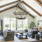 Lampadario Acroma da 20 luci moderno stile fattoria da 40 pollici a forma di ruota di carro con UL