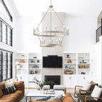 Lampadario Acroma da 20 luci moderno stile fattoria da 40 pollici a forma di ruota di carro con UL