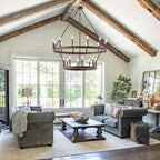 Lampadario Acroma da 20 luci moderno stile fattoria da 40 pollici a forma di ruota di carro con UL