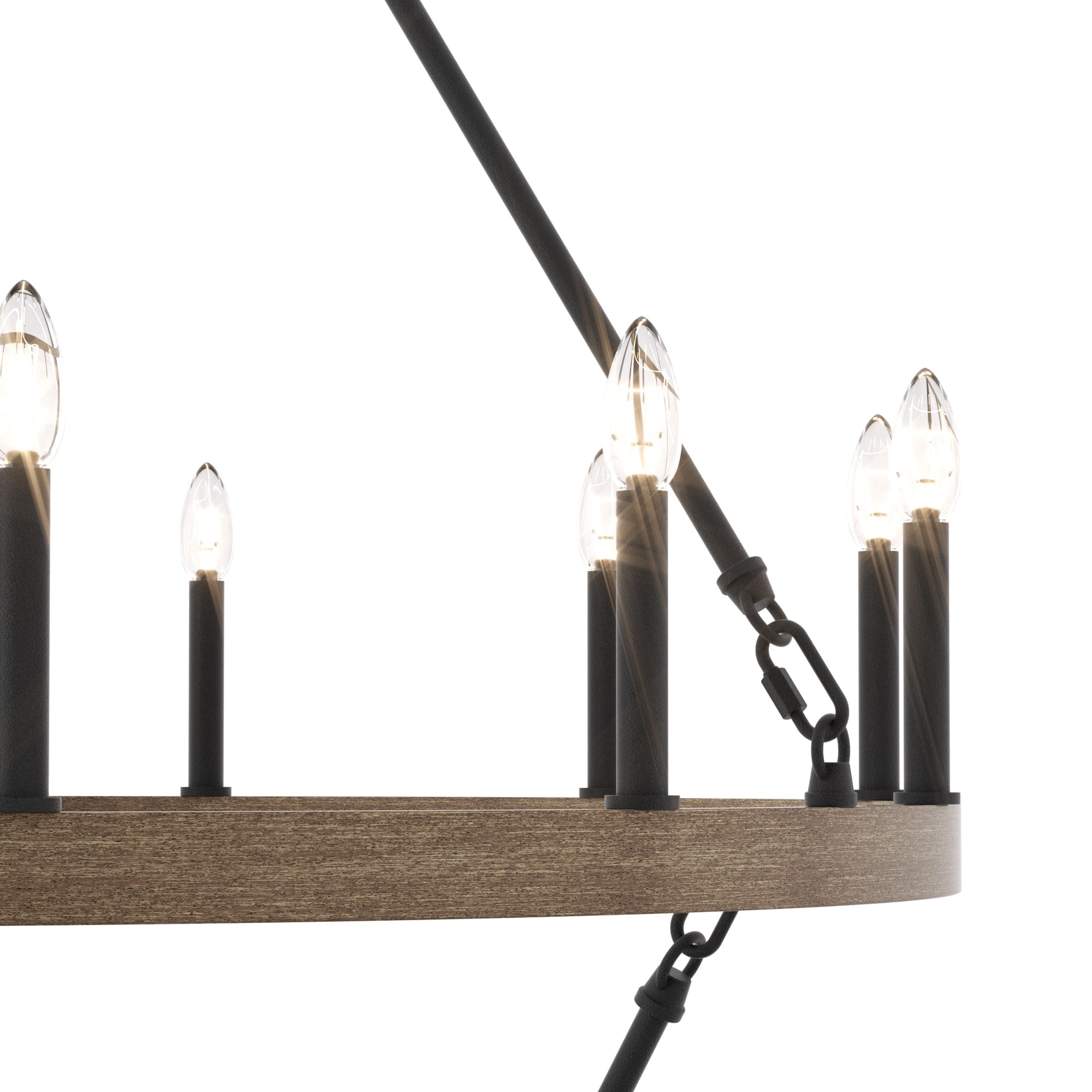 Lampadario Acroma da 20 luci moderno stile fattoria da 40 pollici a forma di ruota di carro con UL