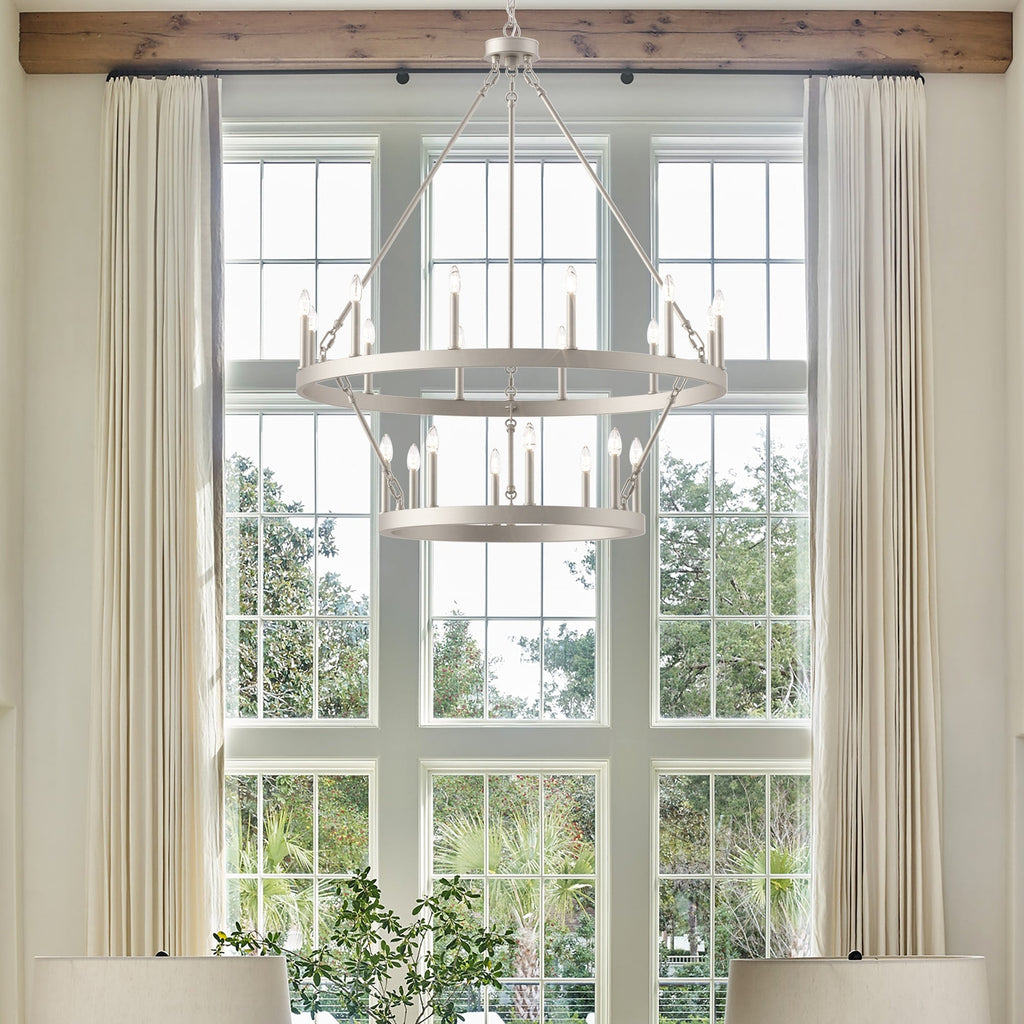 Lampadario Acroma da 20 luci moderno stile fattoria da 40 pollici a forma di ruota di carro con UL