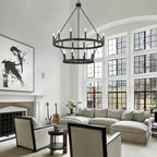 Lampadario Acroma da 20 luci moderno stile fattoria da 40 pollici a forma di ruota di carro con UL