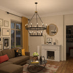 Lampadario Acroma da 20 luci moderno stile fattoria da 40 pollici a forma di ruota di carro con UL