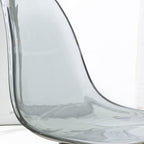 Sedia girevole in acrilico con altezza regolabile, senza braccioli, per ufficio domestico