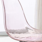 Sedia girevole in acrilico con altezza regolabile, senza braccioli, per ufficio domestico