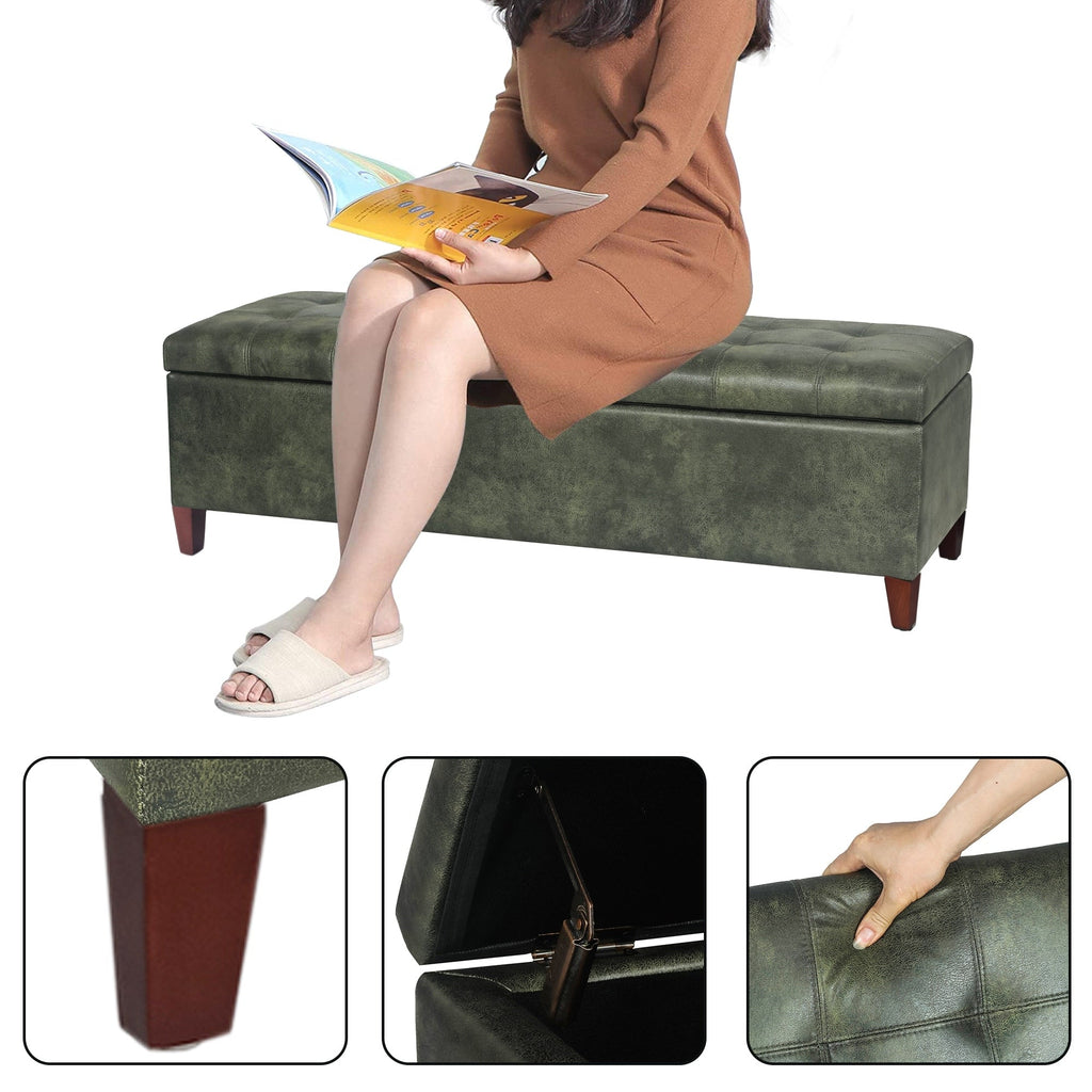 Panca contenitore in similpelle Adeco 50