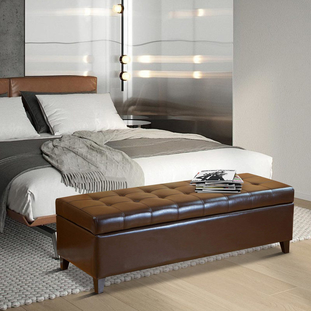 Panca contenitore in similpelle Adeco 50