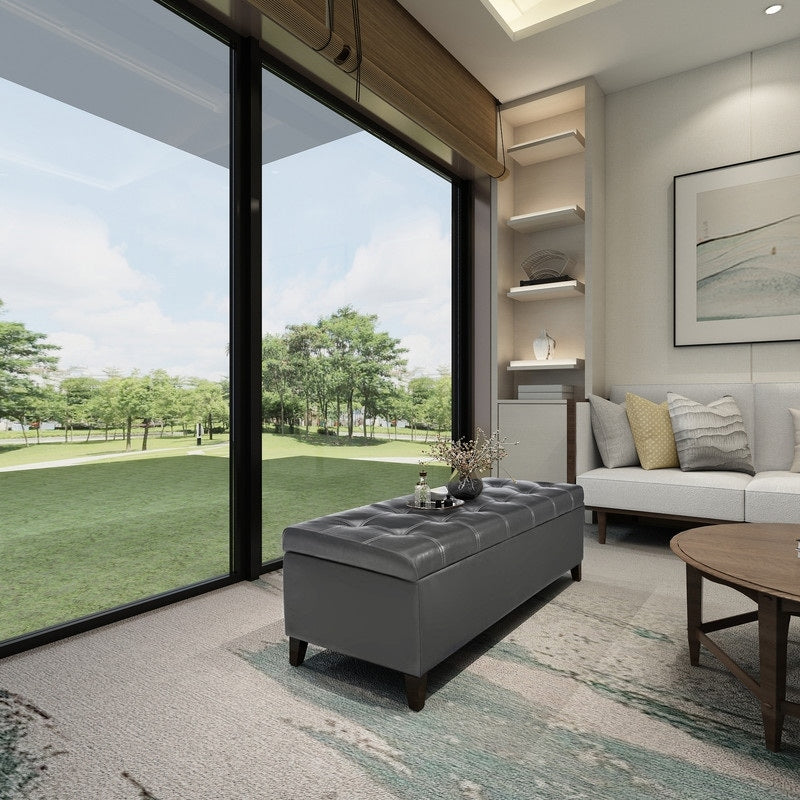 Panca contenitore in similpelle Adeco 50