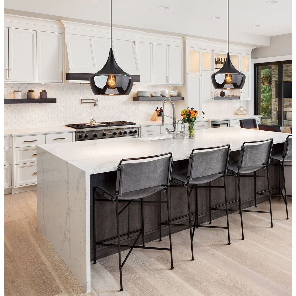 Lampada a sospensione Eliza Adesso nera o acciaio