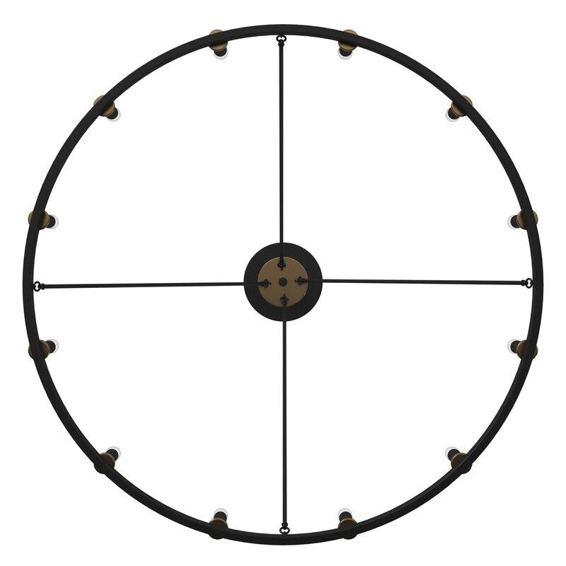 Lampadario a ruota di carro Acroma Farmhouse da 12 luci, 40 pollici, con UL - 40'' P x 138'' H