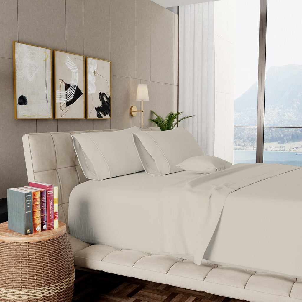 Set di lenzuola Aireolux in cotone egiziano di lusso, ultra morbido e setoso, 1000 fili
