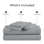 Set di lenzuola Aireolux in cotone egiziano di lusso, ultra morbido e setoso, 1000 fili