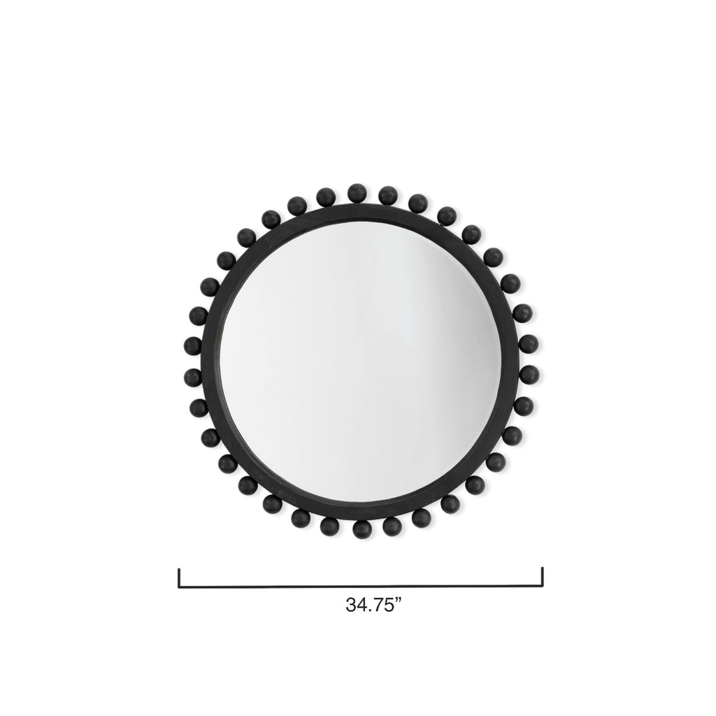 Specchio rotondo in legno Alden Décor Orion, naturale