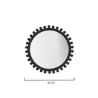 Specchio rotondo in legno Alden Décor Orion, naturale