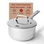 Alva Maestro Pentola in acciaio inox con coperchio, 2 litri, con beccuccio versatore - 6,3