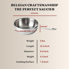 Alva Maestro Teglia in acciaio inox a 5 strati - 1,6 Qt. Non tossica