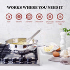 Alva Maestro Teglia in acciaio inox a 5 strati - 1,6 Qt. Non tossica