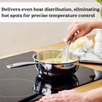 Alva Maestro Teglia in acciaio inox a 5 strati - 1,6 Qt. Non tossica