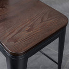 Sgabelli da bar Andeworld Farmhouse, set di 4 sgabelli da bar alti fino al bancone - Set di 4