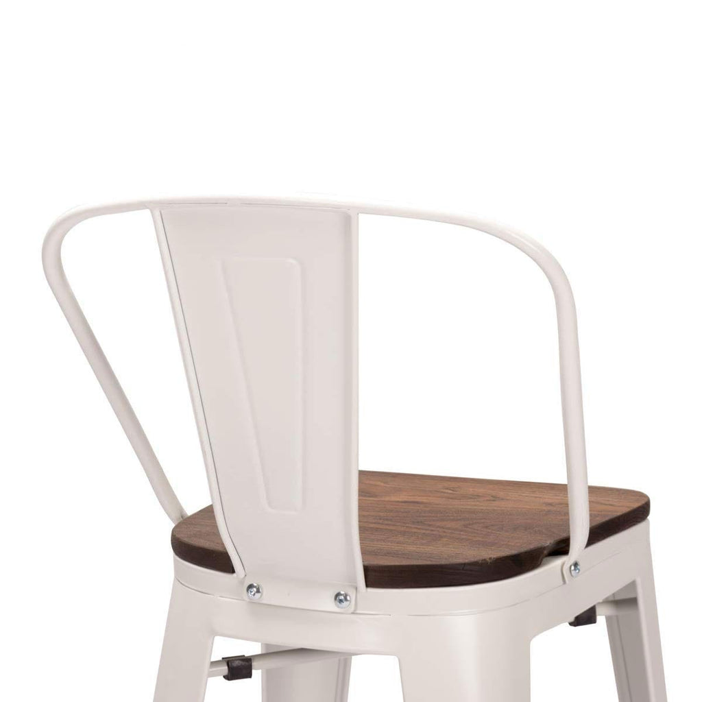 Sgabelli da bar Andeworld Farmhouse, set di 4 sgabelli da bar alti fino al bancone - Set di 4