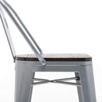 Sgabelli da bar Andeworld Farmhouse, set di 4 sgabelli da bar alti fino al bancone - Set di 4