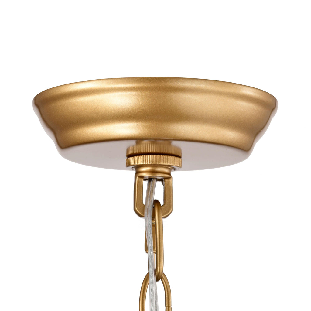 Lampadario Anita Drum Shade con prisma in vetro trasparente