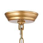 Lampadario Anita Drum Shade con prisma in vetro trasparente