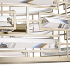 Lampadario Anita Drum Shade con prisma in vetro trasparente