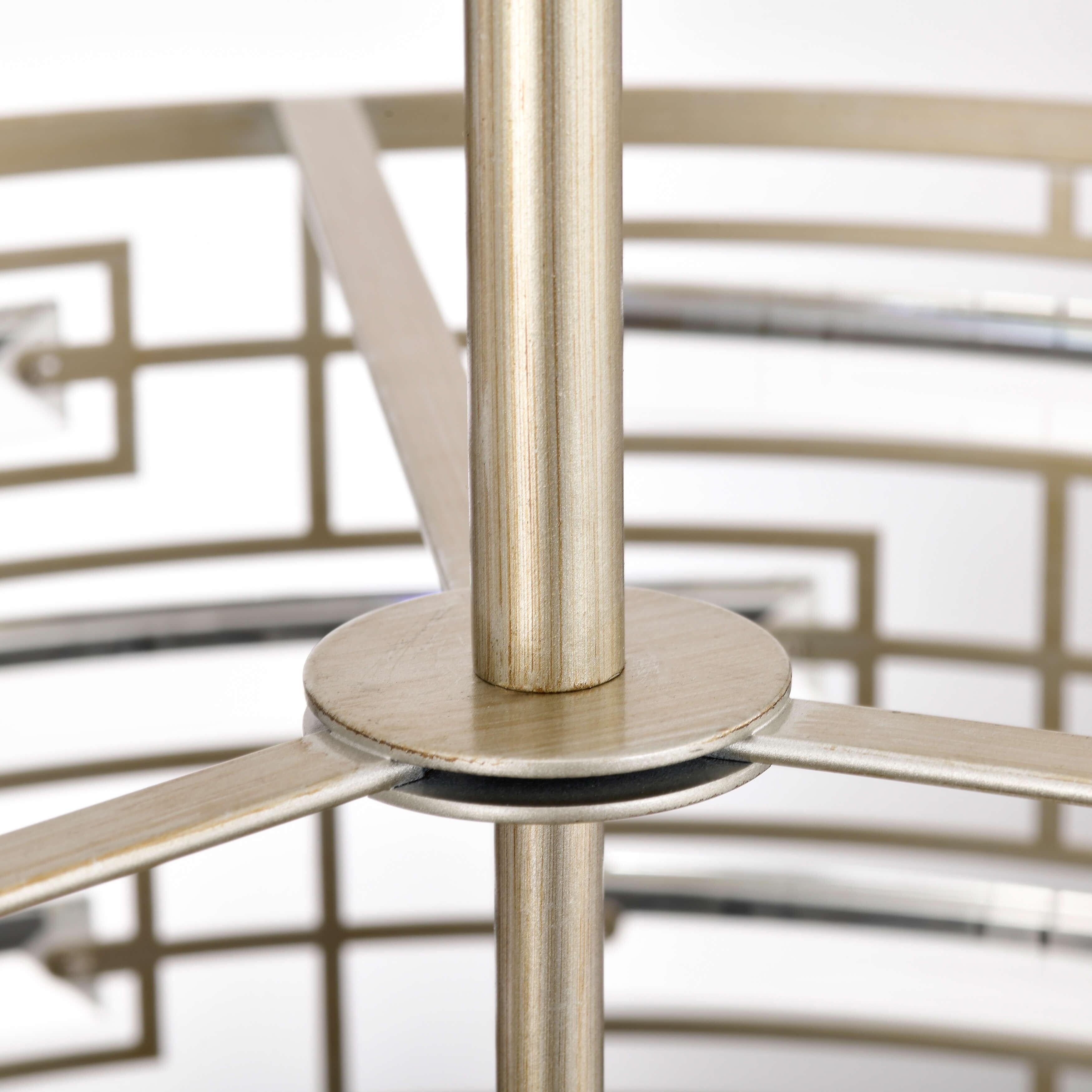 Lampadario Anita Drum Shade con prisma in vetro trasparente