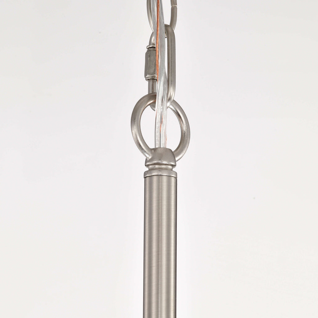 Lampadario Anita Drum Shade con prisma in vetro trasparente