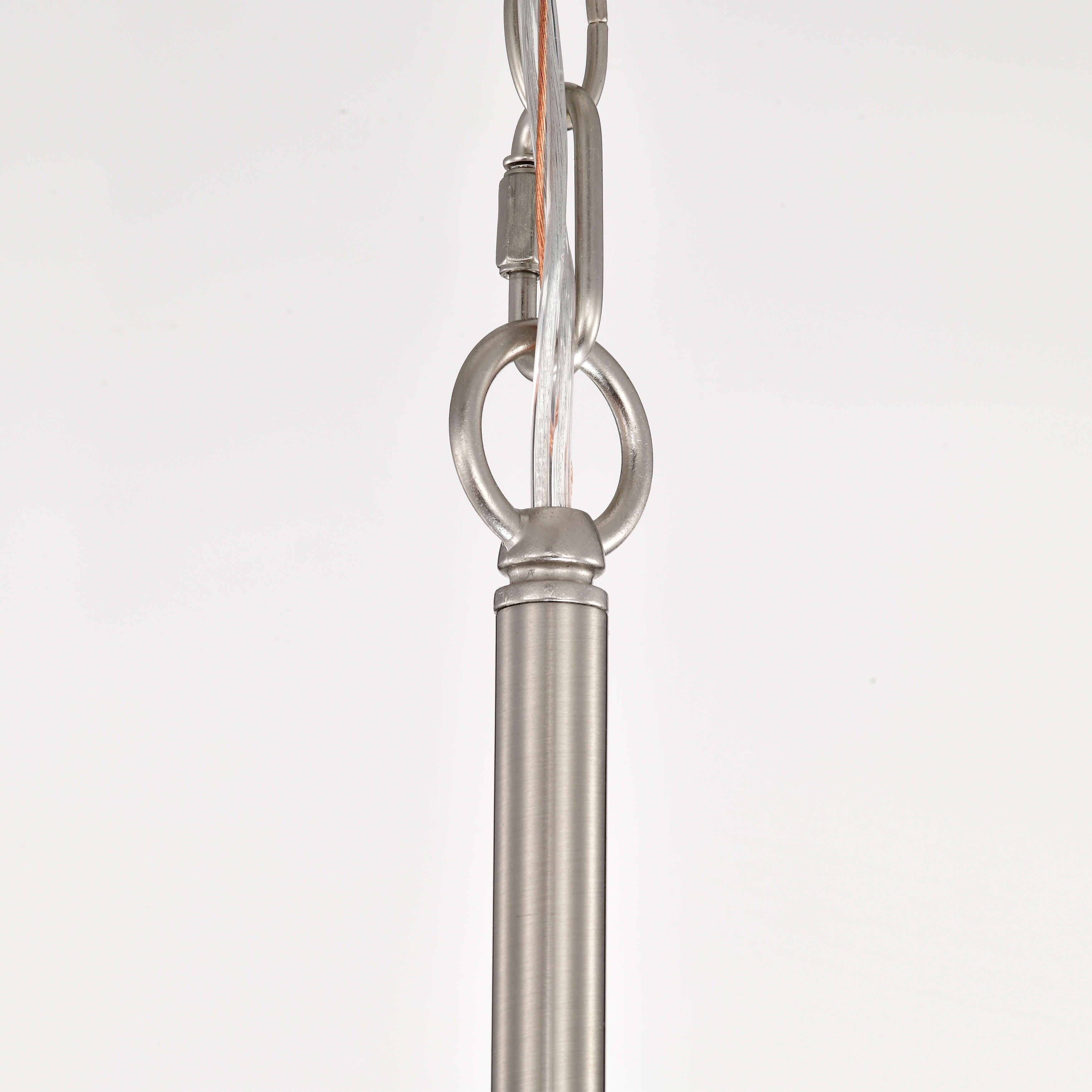 Lampadario Anita Drum Shade con prisma in vetro trasparente