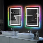 Specchio da bagno antiappannamento retroilluminato RGB e frontale a LED