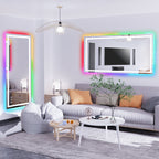 Specchio da bagno antiappannamento retroilluminato RGB e frontale a LED