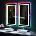 Specchio da bagno antiappannamento retroilluminato RGB e frontale a LED