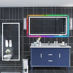 Specchio da bagno antiappannamento retroilluminato RGB e frontale a LED