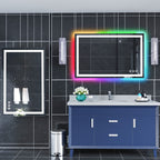 Specchio da bagno antiappannamento retroilluminato RGB e frontale a LED