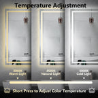 Specchio da bagno antiappannamento retroilluminato RGB e frontale a LED